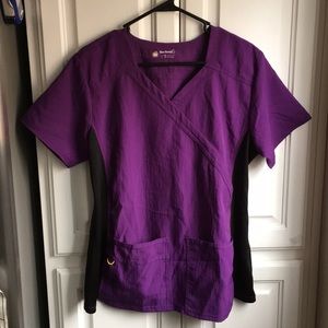 Four stretch scrubs (purple)